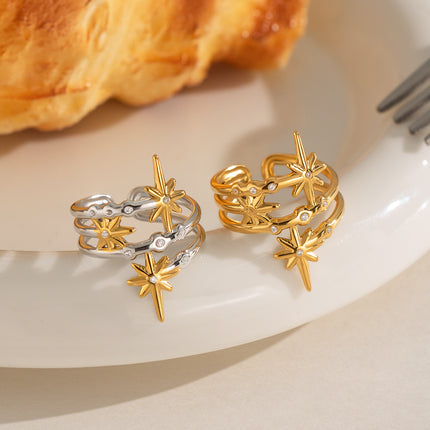 Starfall Rhinestone Open Ring - view 4