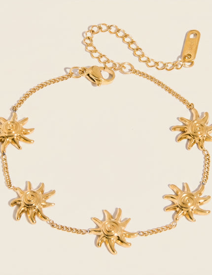 Solar Drift Sunburst Chain Bracelet
