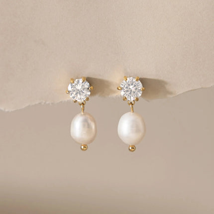 Frostlight Glow Circular Zircon Drop Earrings - view 5