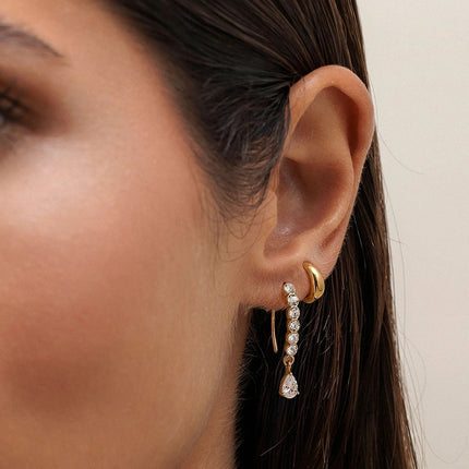 Bright Facet Ritual Zircon Drop Earrings - view 3