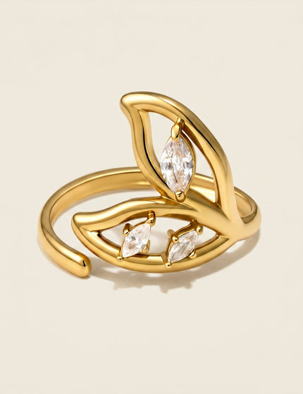 Fishtail Zircon Open Ring