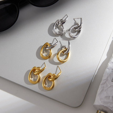Dewdrop Echo Teardrop Hoop Earrings - view 2