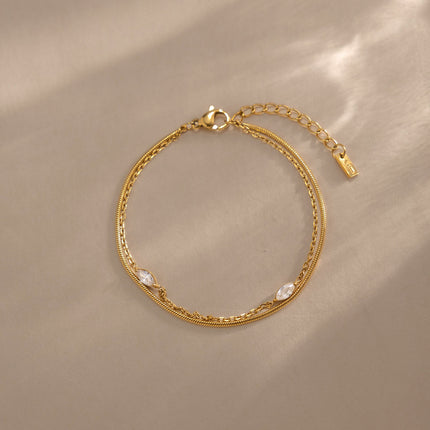 Midnight Coil Echo Serpent Zircon Chain Bracelet - view 5