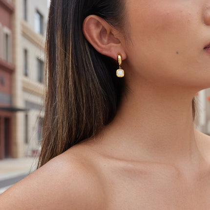 Secret Vow Ritual Heart Zircon Drop Earrings - view 4