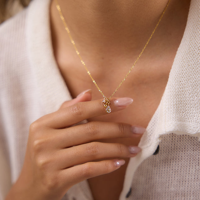 Rainlight Daydream Teardrop Zircon Pendant Necklace - view 3