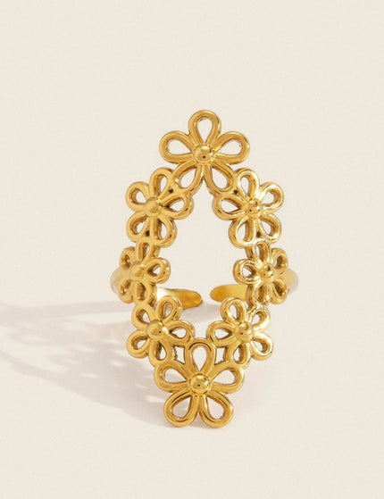 Petal Afterglow Floral Statement Ring