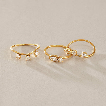 Secret Vow Current Heart Zircon Stackable Ring - view 6