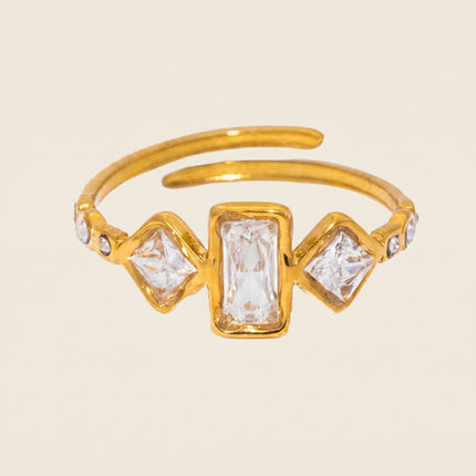 Luma Geometric Zircon Ring