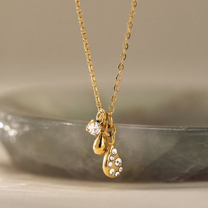 Rainlight Daydream Teardrop Zircon Pendant Necklace - view 6