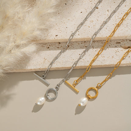 Moonlit Pearl Afterglow Circular Pearl Pendant Necklace - view 6