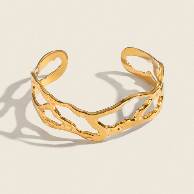 Halo Hollow Cuff Bracelet