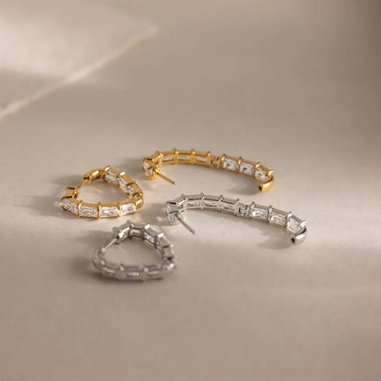 Heartlight Promise Heart Zircon Hoop Earrings - view 6