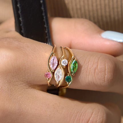 Luna Marquise Zircon Ring - view 2