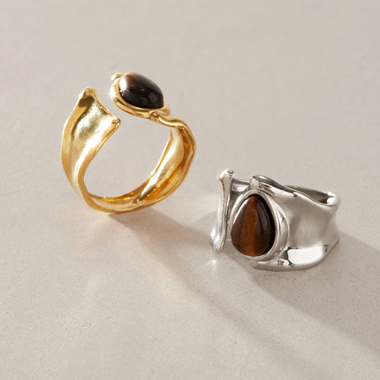 Cocoa Stone Open Ring - view 5
