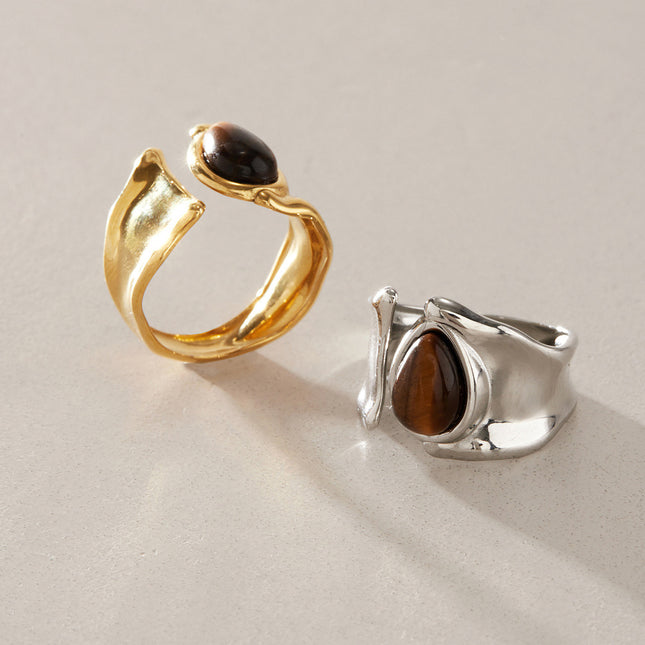 Cocoa Stone Open Ring - view 5