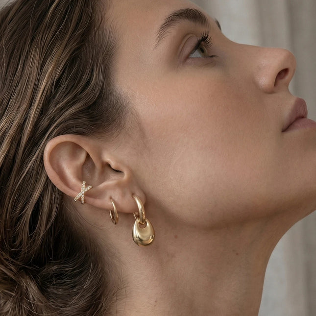 Misted Cove Trace Geometric Drop Earrings - view 4