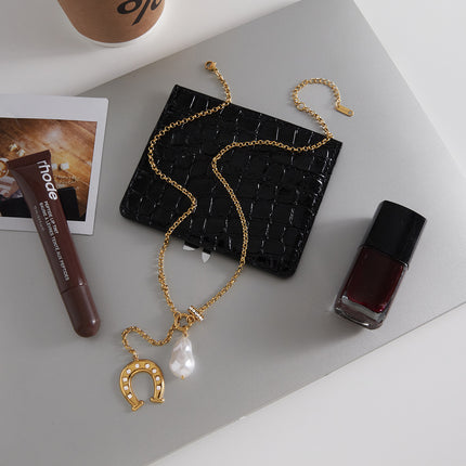 Linked Light Ritual Chain Pearl Pendant Necklace - view 4