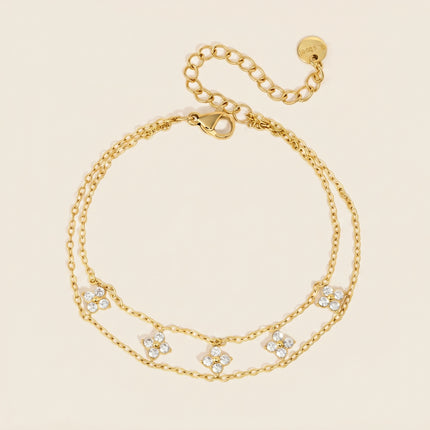 Meadow Clover Zircon Bracelet