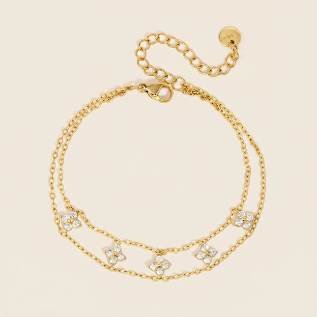 Meadow Clover Zircon Bracelet