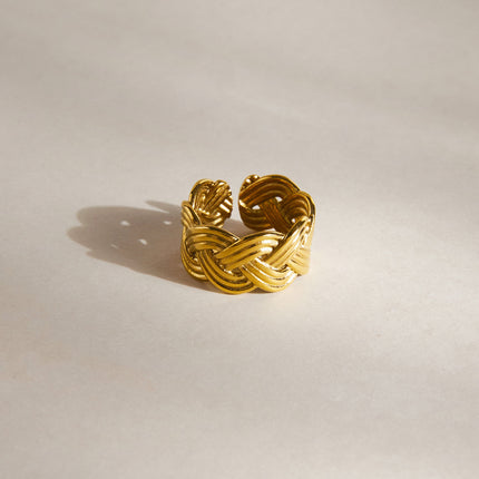 Quiet Orbit Veil Vintage-Inspired Open Ring - view 4