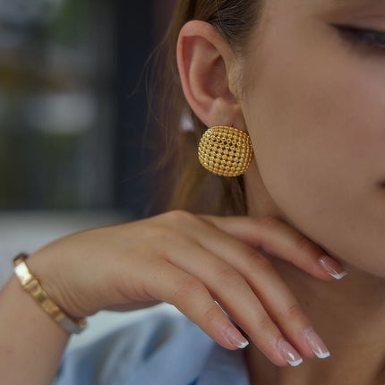 Velvet Current Echo Sculptural Stud Earrings - view 3