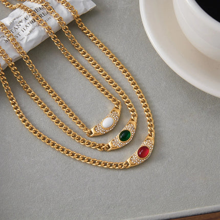 Chainline Echo Chain Crystal Pendant Necklace - view 6