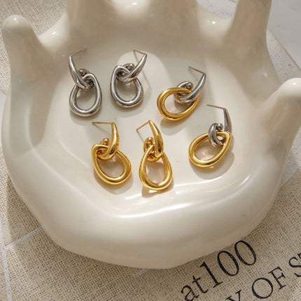 Dewdrop Echo Teardrop Hoop Earrings - view 6
