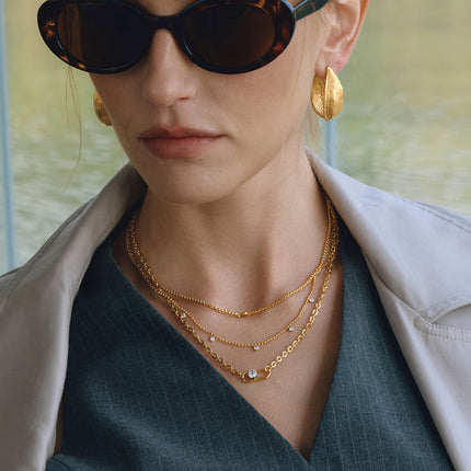 Bright Facet Fable Circular Zircon Layered Necklace - view 3