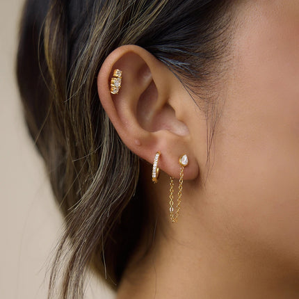 Coast Geometric Zircon Stud Earrings - view 5