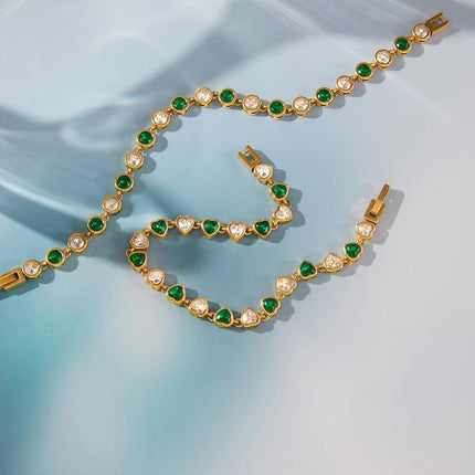 Heartlight Whisper Heart Zircon Tennis Bracelet - view 7