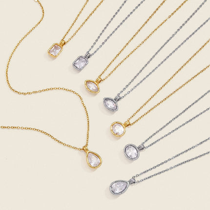 Linked Light Reverie Chain Zircon Pendant Necklace