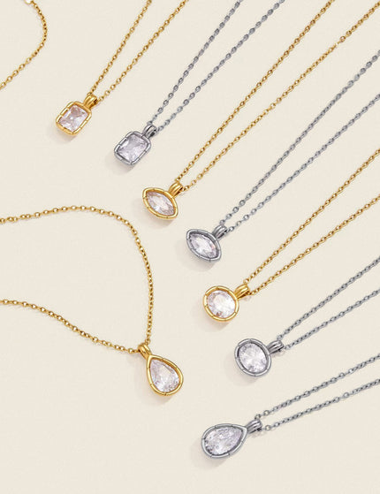 Linked Light Reverie Chain Zircon Pendant Necklace