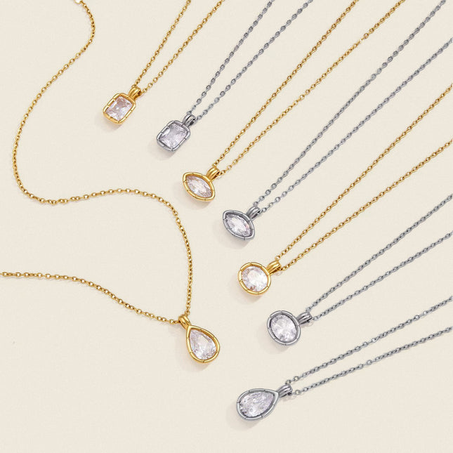 Linked Light Reverie Chain Zircon Pendant Necklace