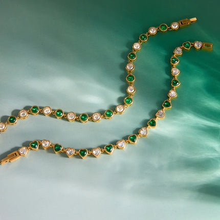 Heartlight Whisper Heart Zircon Tennis Bracelet - view 6
