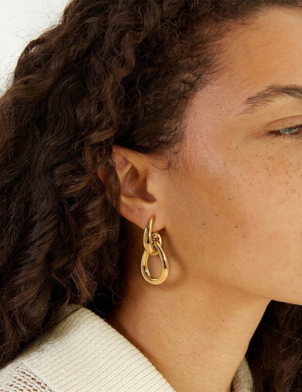 Dewdrop Echo Teardrop Hoop Earrings - view 5
