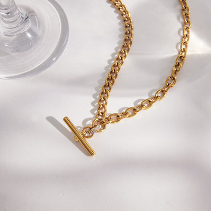 Chainline Echo Briar Chain Crystal Pendant Necklace - view 6