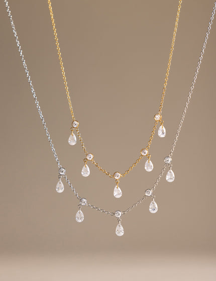 Chainline Poem Chain Zircon Pendant Necklace - view 2