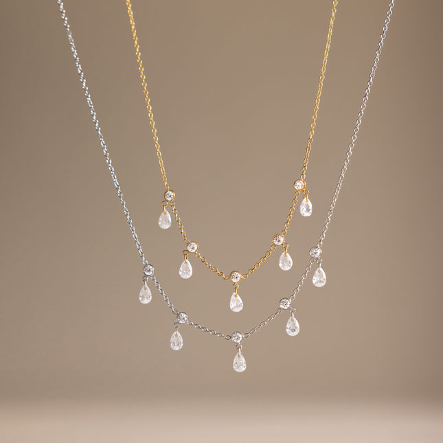 Chainline Poem Chain Zircon Pendant Necklace - view 2