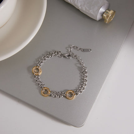 Luna Circular Zircon Chain Bracelet - view 5