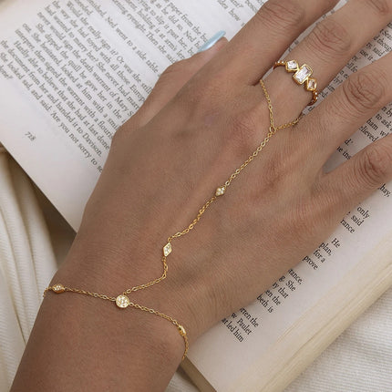 Luma Geometric Zircon Ring - view 4
