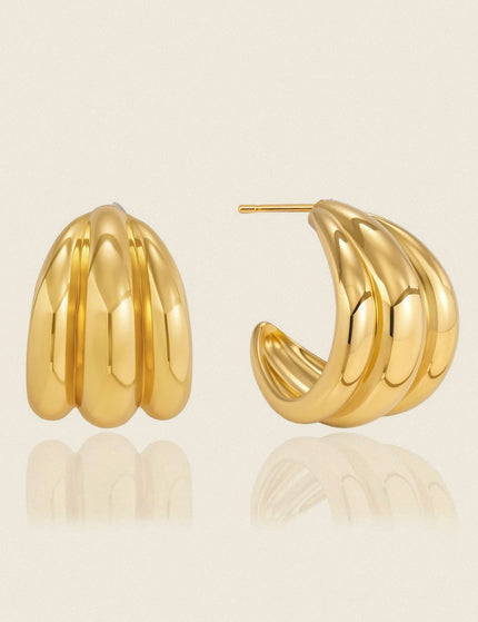 Dawnweave Afterglow Curved Stud Earrings