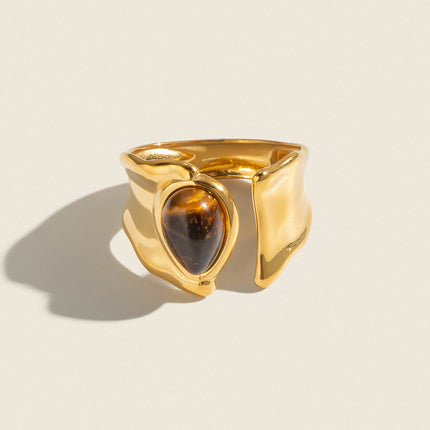 Cocoa Stone Open Ring