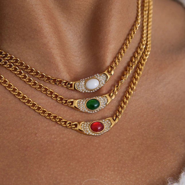 Chainline Echo Chain Crystal Pendant Necklace - view 3