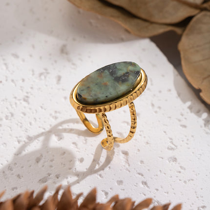 Misted Cove Stone Open Ring - view 3
