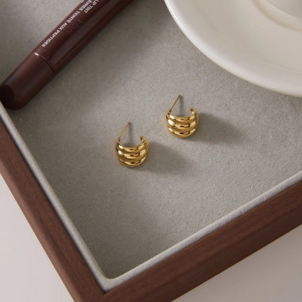 Dawnweave Afterglow Curved Stud Earrings - view 6
