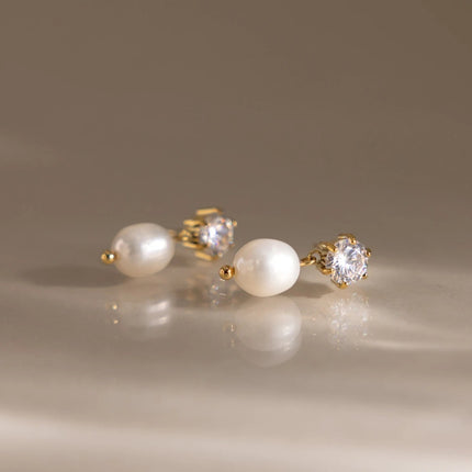 Frostlight Glow Circular Zircon Drop Earrings - view 6
