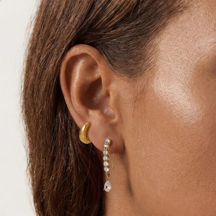 Bright Facet Ritual Zircon Drop Earrings - view 2