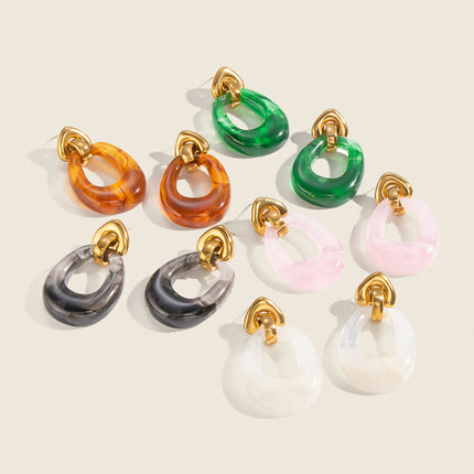 Soft Tide Hush U-Shaped Pearl Hoop Earrings