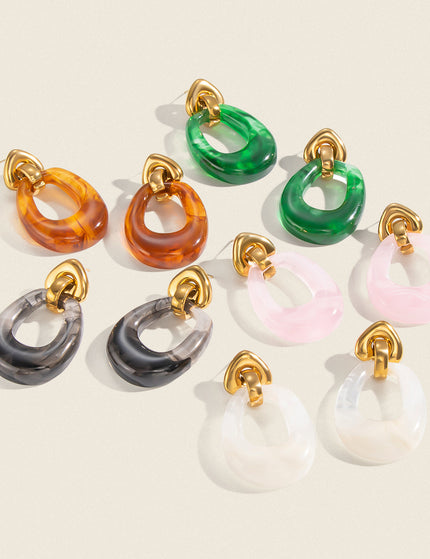 Soft Tide Hush U-Shaped Pearl Hoop Earrings