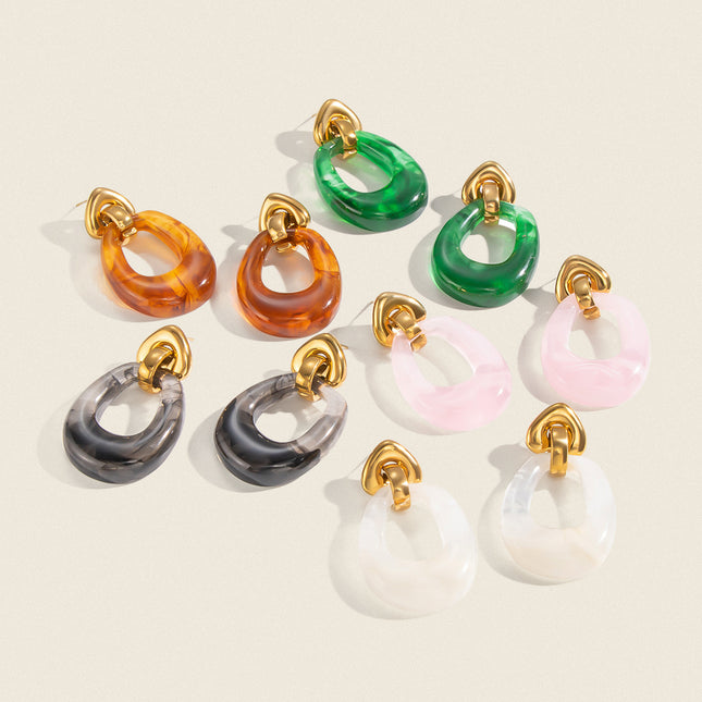 Soft Tide Hush U-Shaped Pearl Hoop Earrings